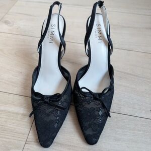 Simmi London Elegant Black Lace Heels
